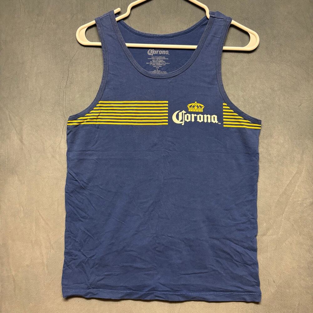 Vintage Corona Extra Beer Tank Top Mens Small Graphic Jersey 25 Cotton Shirt